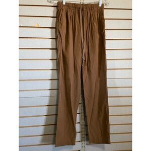 ee:some Women's Brown Casual Pants Drawstring‎ Waist Pockets Size Small